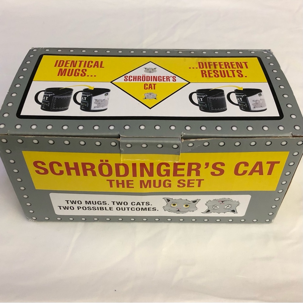 Schrödinger's Cat Mug Set of 2 by Unemployed Philosophers Guild. Black
